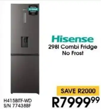 Hirsch's Hisense Combi Fridge No Frost offer