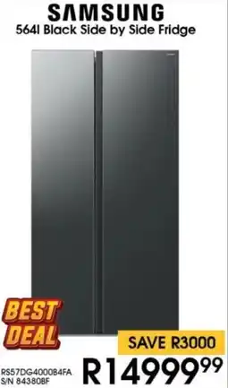 Hirsch's SAMSUNG Black Side by Side Fridge offer