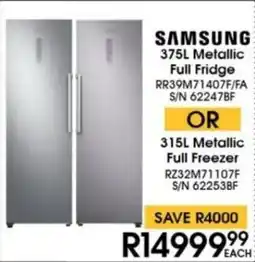Hirsch's SAMSUNG Metallic Full Fridge OR Metallic Full Freezer offer