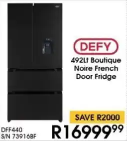 Hirsch's DEFY Boutique Noire French Door Fridge offer