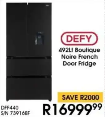 Hirsch's DEFY Boutique Noire French Door Fridge offer