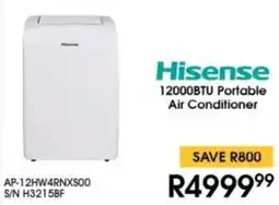 Hirsch's Hisense 12000BTU Portable Air Conditioner offer