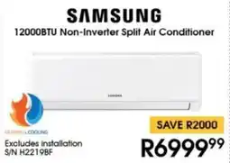 Hirsch's SAMSUNG 12000BTU Non-Inverter Split Air Conditioner offer
