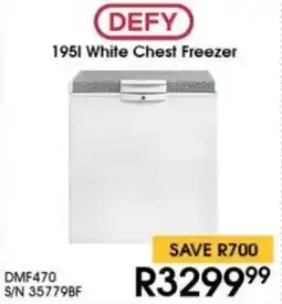 Hirsch's DEFY White Chest Freezer offer
