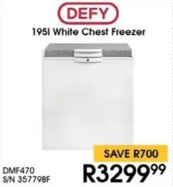 Hirsch's DEFY White Chest Freezer offer