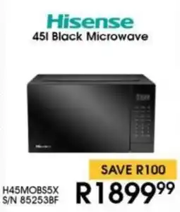 Hirsch's Hisense Black Microwave offer