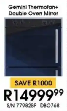 Hirsch's DEFY Gemini Thermofan+ Double Oven Mirror offer