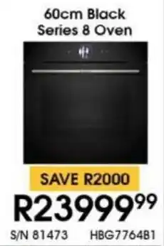 Hirsch's BOSCH 60cm Black Series 8 Oven offer