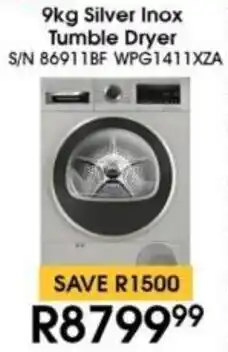 Hirsch's BOSCH Silver Inox Tumble Dryer offer