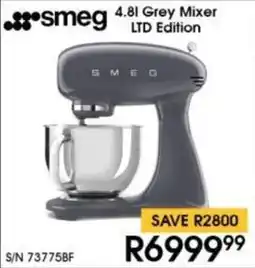 Hirsch's Smeg Grey Mixer LTD Edition offer