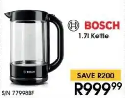 Hirsch's BOSCH Kettle offer
