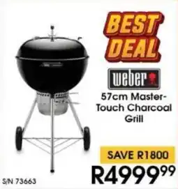 Hirsch's Weber 57cm Master Touch Charcoal Grill offer