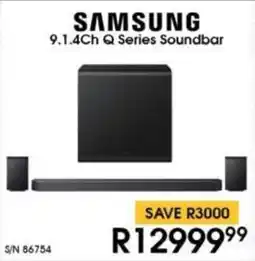 Hirsch's SAMSUNG 9.1.4Ch Q Series Soundbar offer