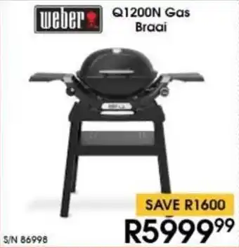 Hirsch's Weber Q1200N Gas Braai offer