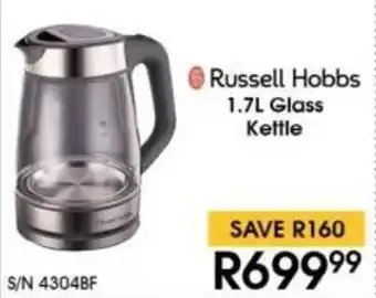 Hirsch's Russell Hobbs Glass Kettle offer
