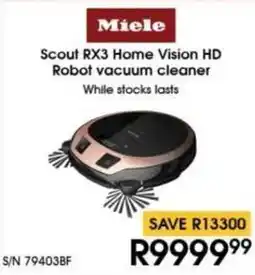 Hirsch's Miele Scout RX3 Home Vision HD Robot vacuum cleaner offer