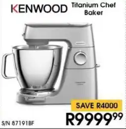 Hirsch's KENWOOD Titanium Chef Baker offer