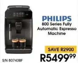 Hirsch's PHILIPS 800 Series Fully Automatic Espresso Machine offer