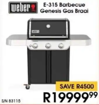 Hirsch's Weber E-315 Barbecue Genesis Gas Braai offer