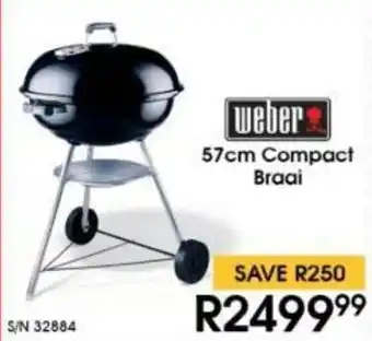 Hirsch's Weber 57cm Compact Braai offer