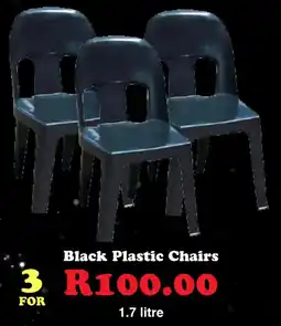 Check Save Black Plastic Chairs offer
