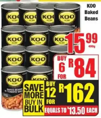 Boxer KOO Baked Beans offer