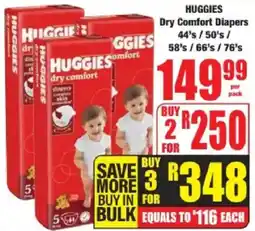Boxer HUGGIES Dry Comfort Diapers offer
