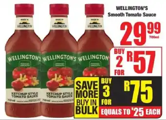 Boxer WELLINGTON'S Smooth Tomato Sauce offer