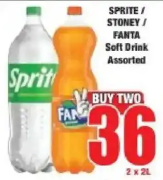 Boxer SPRITE/ STONEY/ FANTA Soft Drink Assorted offer