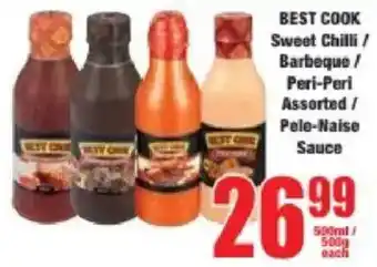 Boxer BEST COOK Sweet Chilli/ Barbeque/ Peri-Peri Assorted/ Pele-Naise Sauce offer