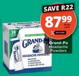 Checkers Hyper Grand-Pa Headache Powders offer