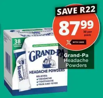 Checkers Hyper Grand-Pa Headache Powders offer