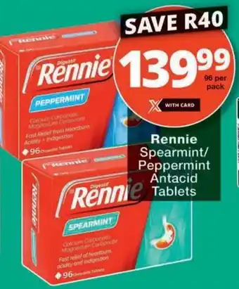 Rennie Spearmint/ Peppermint Antacid Tablets