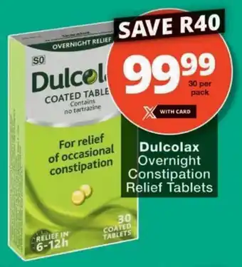 Dulcolax Overnight Constipation Relief Tablets