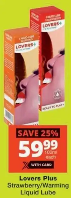 Checkers Hyper Lovers Plus Strawberry/ Warming Liquid Lube offer