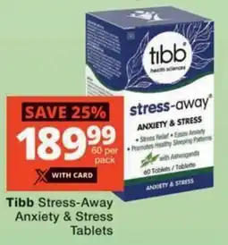 Checkers Hyper Tibb Stress-Away Anxiety & Stress Tablets offer