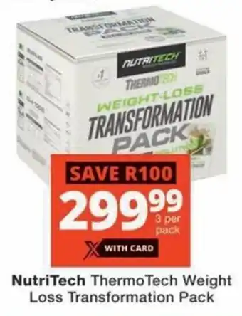 Checkers Hyper NutriTech Thermo Tech Weight Loss Transformation Pack offer