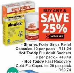 Checkers Hyper Sinulex Forte Sinus Relief Capsules offer