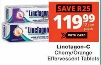 Checkers Hyper Linctagon-C Cherry/ Orange Effervescent Tablets offer