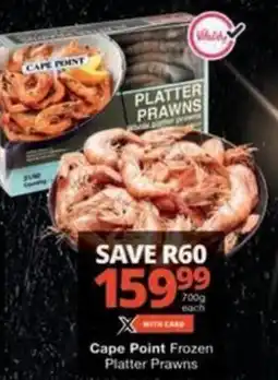Checkers Hyper Cape Point Frozen Platter Prawns offer