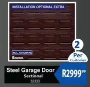 K Carrim Steel Garage Door Sectional (Brown) 32333 offer