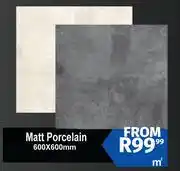 K Carrim Matt Porcelain 600 x 600mm-Per Sqm offer