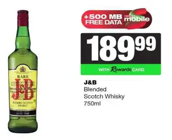 Spar Tops J&B offer