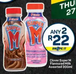 Pick n Pay Clover Super M Flavoured Milk Assorted 300ml offer