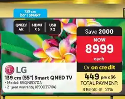 Makro LG 139 cm (55) Smart QNED TV offer