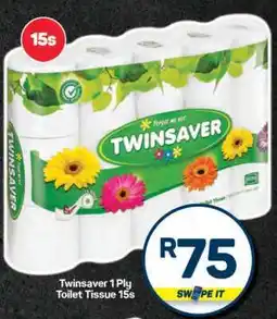 Pick n Pay Twinsaver 1 Ply Toilet Tissue-15s offer