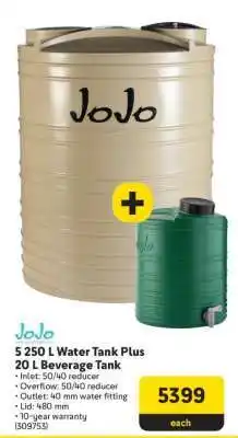 Makro 5 250 L Water Tank Plus 20 L Beverage Tank offer