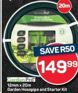 Pick n Pay GardenPro 12mm x 20m Garden Hosepipe and Starter Kit offer