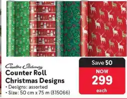 Makro Counter Roll Christmas Designs offer