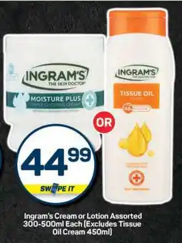 Pick n Pay Ingram's Cream or Lotion Assorted offer